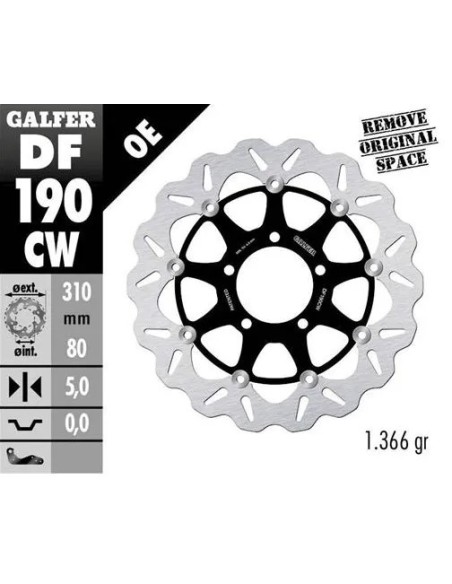 disco freno moto galfer flotante wave completo 310
