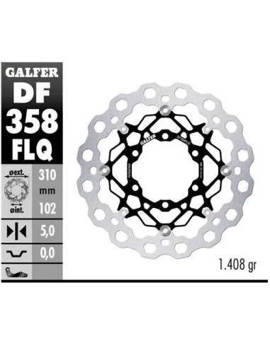 disco freno moto flotante galfer qubic 310x5mm df3