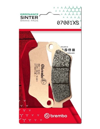 pastillas de freno moto brembo sinterizadas 07001xs