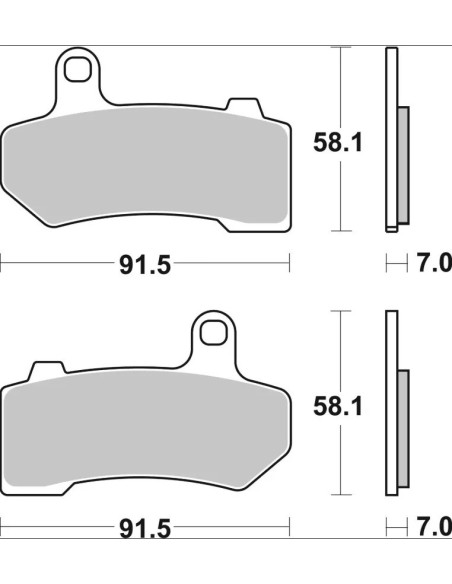 pastillas de freno traseras brembo 07hd17sp para harley davidson v rod prime line