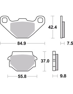 pastillas de freno moto brembo sinterizadas 07ya54sp 2