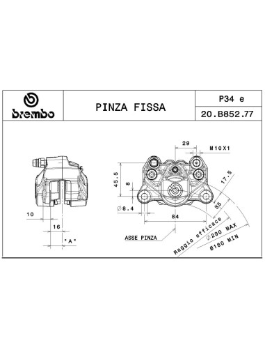 pinza de freno trasera derecha brembo p34c color titanio ref 20b85277