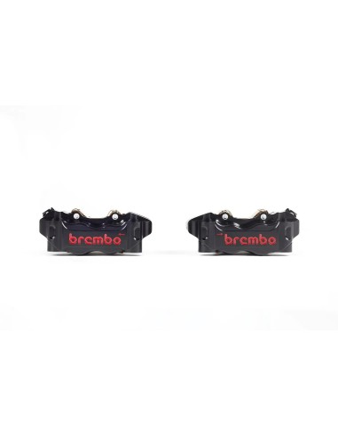 pinzas brembo racing pinzas de freno radiales cnc gp4 rb negras 100mm 220b47330