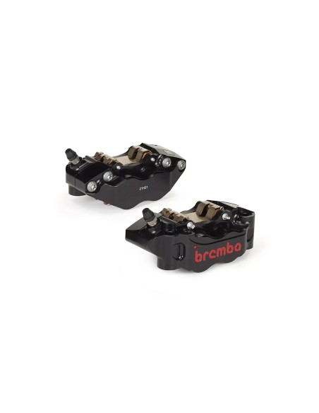 pinzas brembo racing pinzas de freno radiales cnc gp4 rb negras 100mm 220b47330