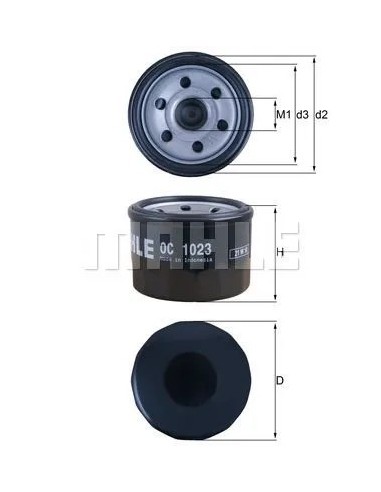 filtro de aceite mahle oc1023