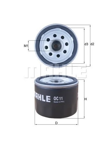 filtro de aceite mahle oc11