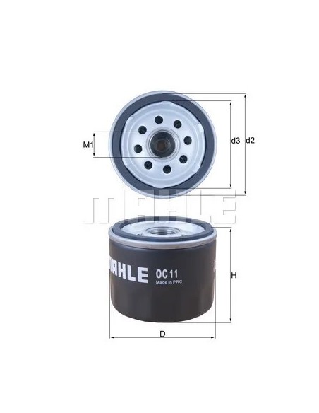 filtro de aceite mahle oc11