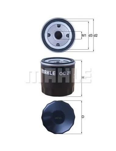 filtro de aceite mahle oc21