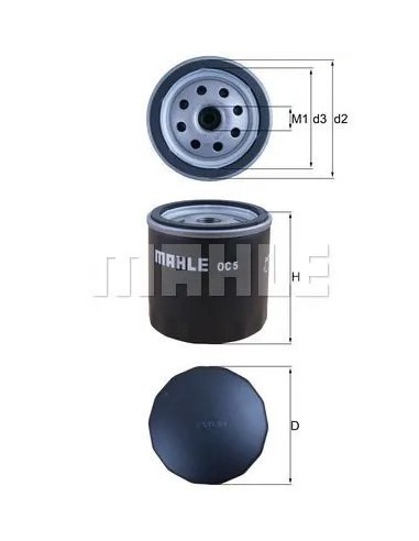 filtro de aceite mahle oc5