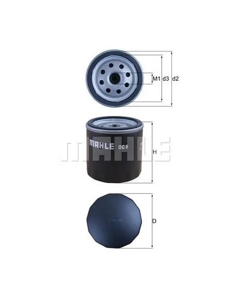 filtro de aceite mahle oc5