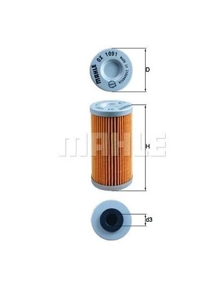 filtro de aceite mahle ox1091