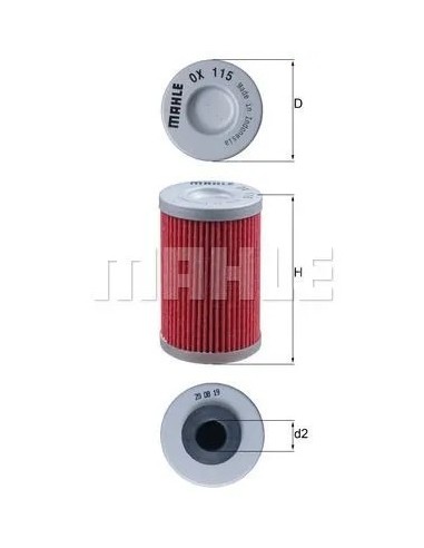 filtro de aceite mahle ox115
