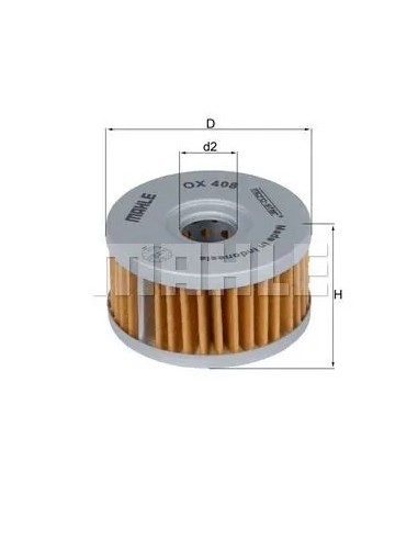 filtro de aceite mahle ox408