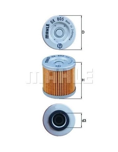filtro de aceite mahle ox805