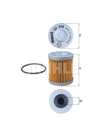filtro de aceite mahle ox806d