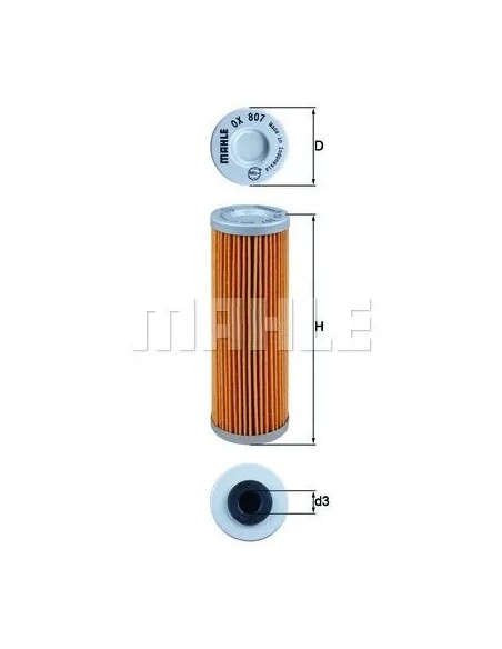 filtro de aceite mahle ox807