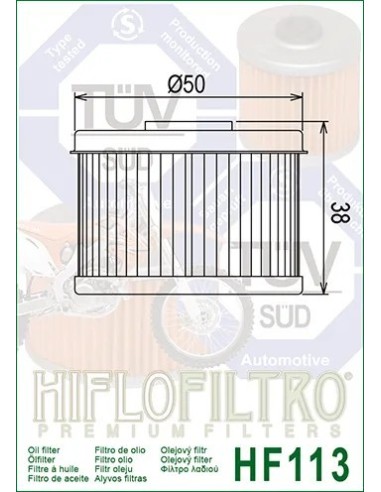 filtro de aceite hf 113 hiflofiltro