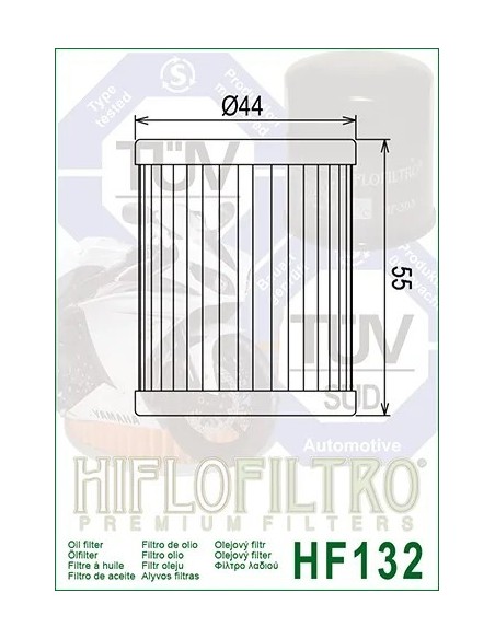 filtro de aceite hf 132 hiflofiltro