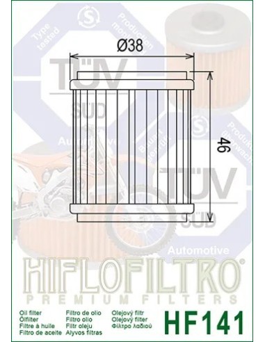 filtro de aceite hf 141 hiflofiltro