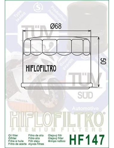 filtro de aceite hf 147 hiflofiltro
