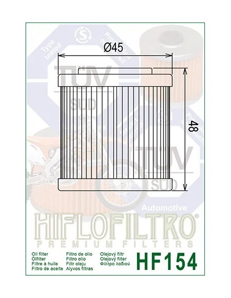 filtro de aceite hf 154 hiflofiltro
