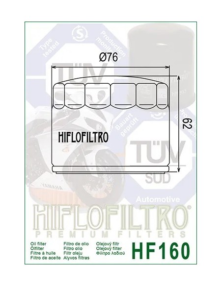filtro de aceite hf 160 hiflofiltro