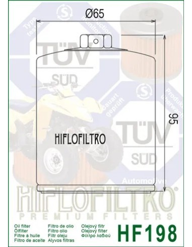filtro de aceite hf 198 hiflofiltro