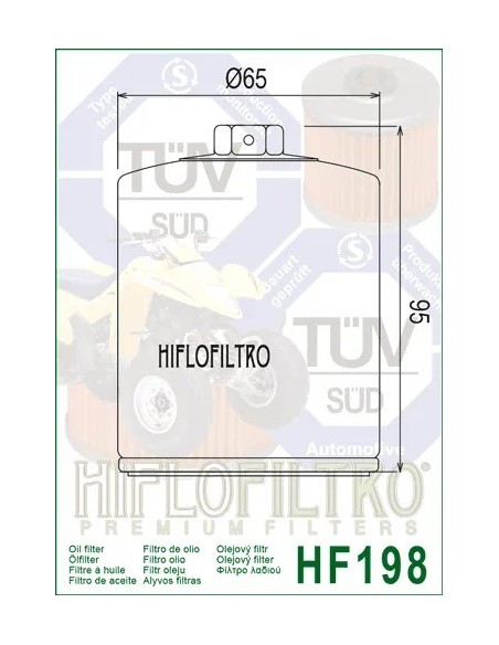 filtro de aceite hf 198 hiflofiltro