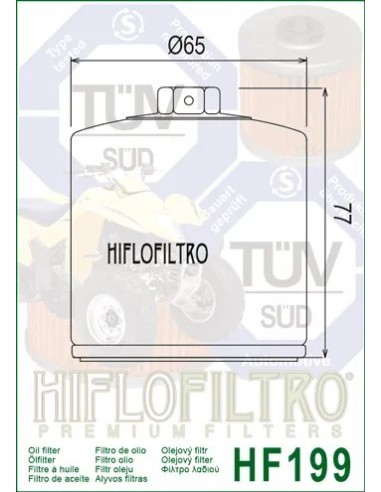 filtro de aceite hf 199 hiflofiltro