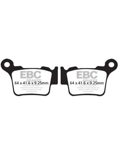 pastillas de freno traseras sinterizadas ebc fa368r off road