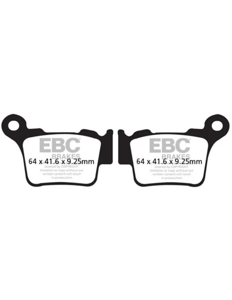 pastillas de freno traseras sinterizadas ebc fa368r off road