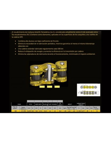 cadena regina 525 hpe sin mantenimiento 114 pasos regina rg525hpex114