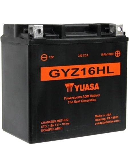 bateria para motocicleta yuasa mf 16 8ah wc gyz16hl