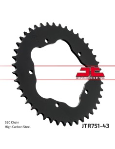 corona moto jt sprockets de acero de 43 dientes jtr51 43