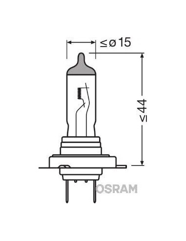 lampara faro de carretera osram h7 12v 55w 3200k halogena