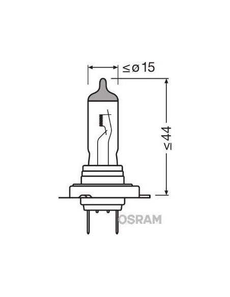 lampara faro de carretera osram h7 12v 55w 3200k halogena