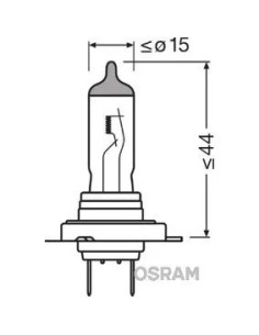 lampara faro de carretera osram h7 12v 55w 4200k halogena 2