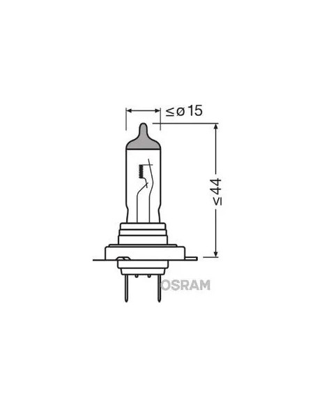 lampara faro de carretera osram h7 12v 55w 4200k halogena