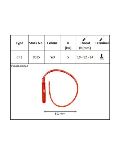 pipa bujia de moto con cable ngk 8035 racing cr1