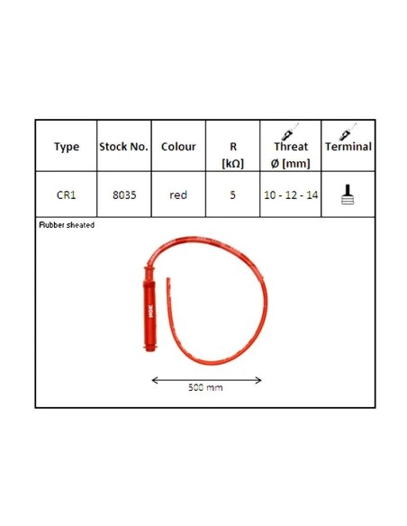 pipa bujia de moto con cable ngk 8035 racing cr1