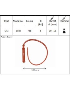 pipa bujia de moto con cable ngk 8089 racing cr3 2
