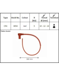 pipa bujia de moto con cable ngk 8054 racing cr4 2