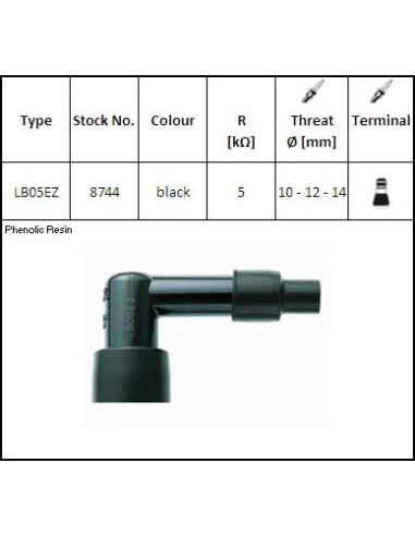 pipa bujia moto ngk 8744 lb05ez