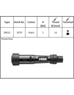 pipa bujia de moto ngk 8370 sb01e