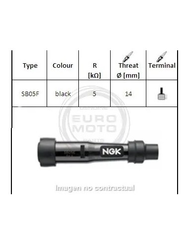 pipa bujia de moto ngk 8080 sb05f