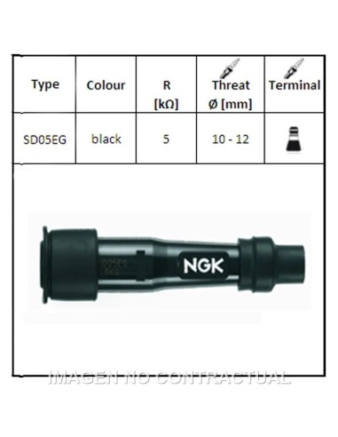 pipa bujia de moto ngk 5818 sd05eg