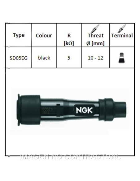 pipa bujia de moto ngk 5818 sd05eg