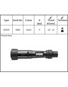 pipa bujia de moto ngk 92549 sd05em