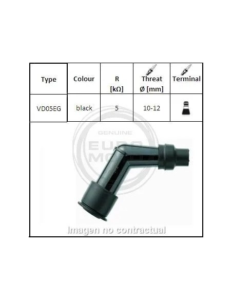 pipa bujia de moto ngk 5817 vd05eg