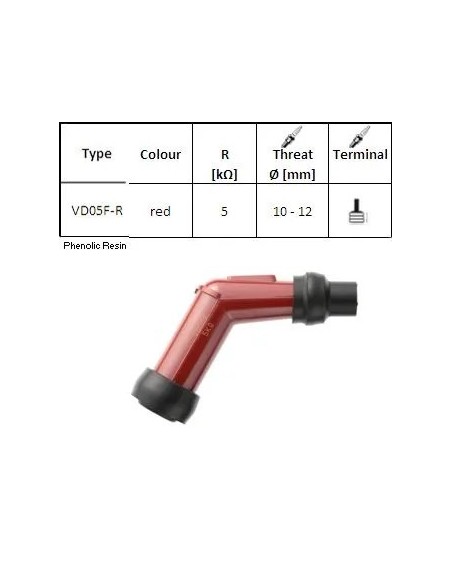 pipa bujia de moto ngk 8376 vd05fr